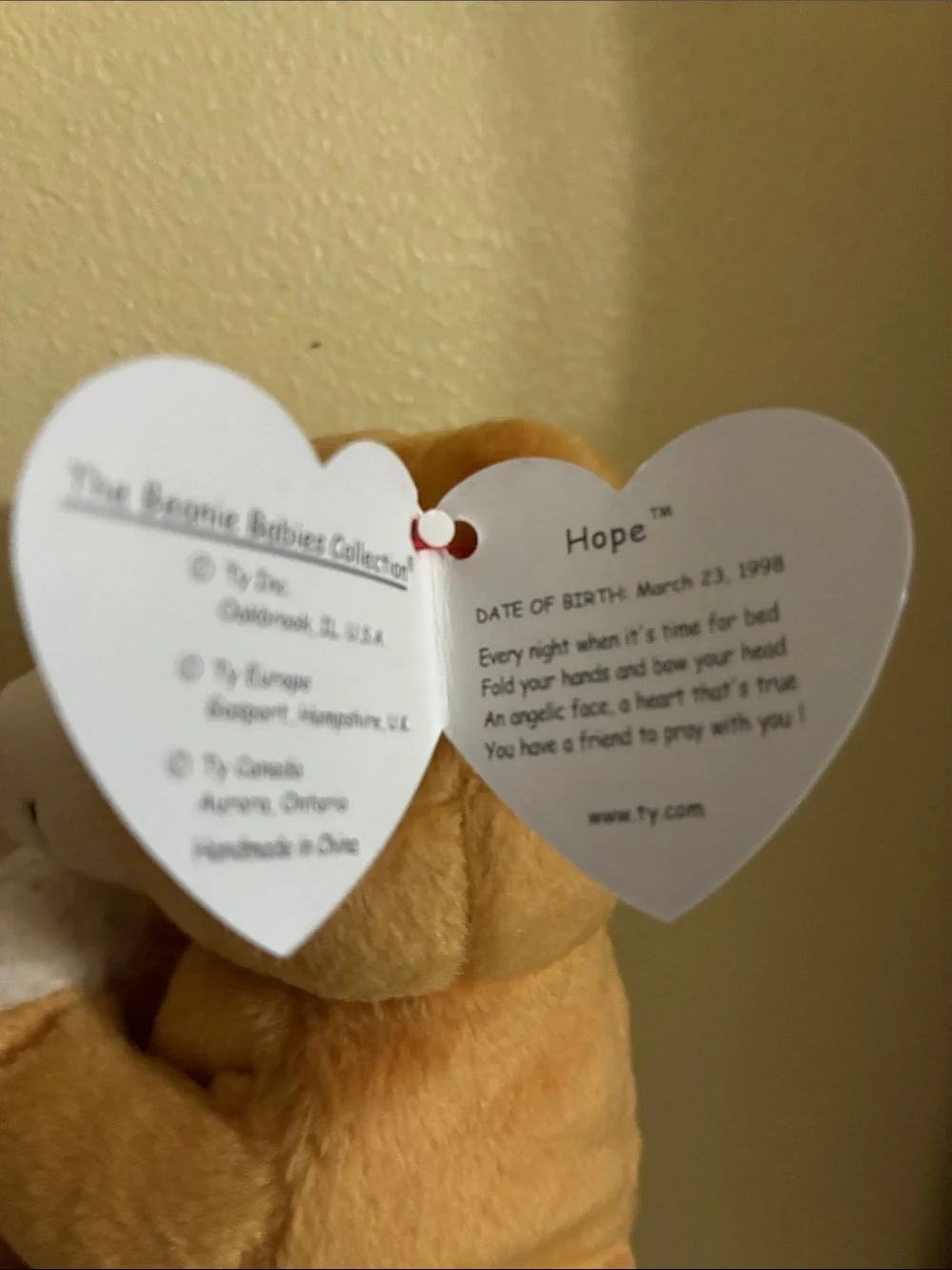 TY -  HOPE THE PRAYING BEAR - Vintage 1998